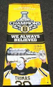 Tim Thomas Boston Bruins autographed signed Stanley Cup Champs 6 