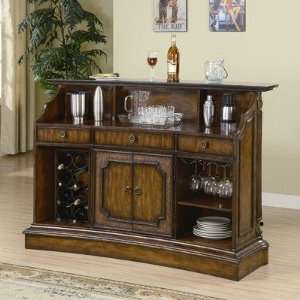   Home 100173 Arundel Bar Unit in Warm Medium Wood Furniture & Decor
