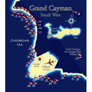  Grand Cayman (South West) Dive Map