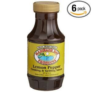 Marinade Bay Products Lemon Pepper Cooking & Grilling Sauce, 8 Ounce 