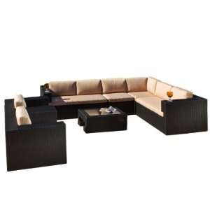  La Jolla 7 pc Outdoor Sectional Couch with Table and 