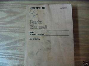 Caterpillar 966C Wheel Loader Parts Manual 76J1  