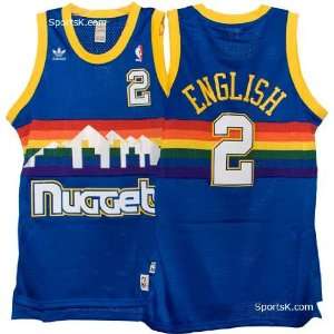  Denver Nuggets Alex English Throwback Jersey (2X Only 