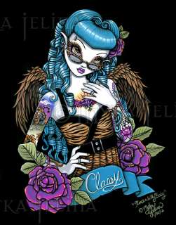 RockaBilly Baby Tattoo Angel Gothic Fairy Signed Print  