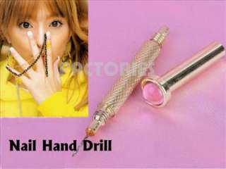  Piercing Hand Dangle Twist Drill Hole UV Gel Acrylic Tip Pierce Tool