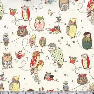  45 Wide Spotted Owl Natural Fabric By The Yard Arts 