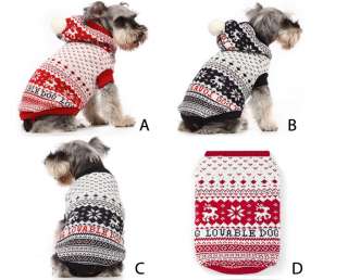 Cute Pet Supplies Dog Cat Winter Fancy Cloth Sweater Dress Costume 1/2 