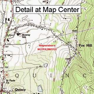  USGS Topographic Quadrangle Map   Waynesboro, Pennsylvania 