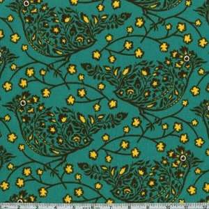   Nest Perched Flannel Teal Fabric By The Yard Arts, Crafts & Sewing