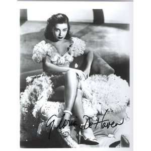  GLORIA DEHAVEN Started in 30s Signed 71/2x 91/2 B/W 