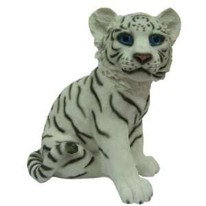  White Baby Tiger Statue