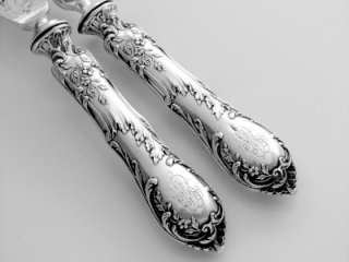 French Sterling Silver Fish Servers 2 pc Rococo  