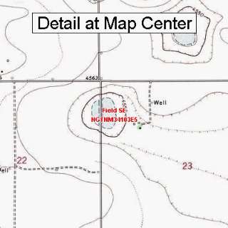   Topographic Quadrangle Map   Field SE, New Mexico (Folded/Waterproof