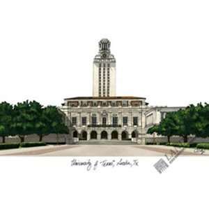    University of Texas, Austin Lithograph Print