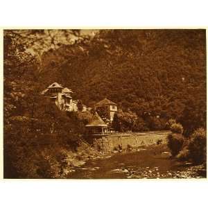  1932 Cerna River House Romania Landscape Photogravure 