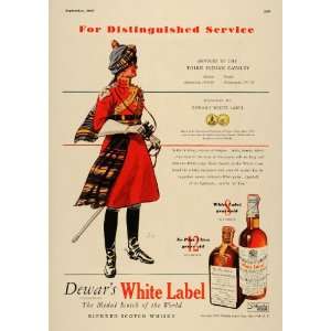  1937 Ad Dewar White Label Scotch 3rd Indian Cavalry Faw 