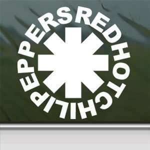  RED HOT CHILI PEPPERS White Sticker ROCK BAND Laptop Vinyl 