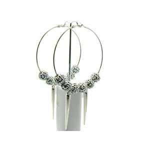  Silver Lady Gaga Paparazzi Basketball Wives Earring with 