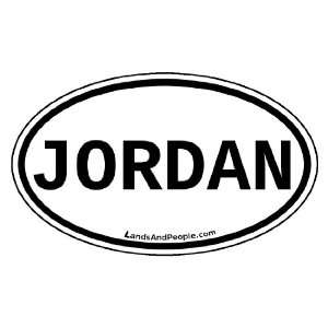  Jordan Middle East Kingdom Car Bumper Sticker Decal Oval 