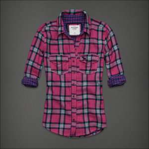 Abercrombie & Fitch Womens Carter Plaid Shirt L NWT  