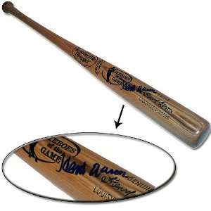  Hank Aaron Autographed Heroes of the Game Baseball Bat 