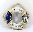   ring, blue and white, welcome on board, net, fish, shells, seaside