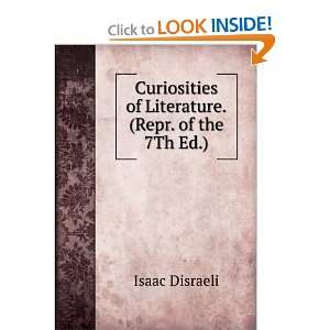  Curiosities of Literature Disraeli Isaac Books