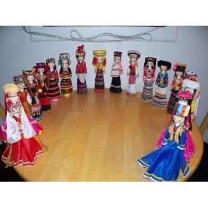 Traditional Handmade Chinese Minority Dolls Groom & Bride Wedding #772 