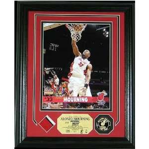  Miami Heat Alonzo Mourning Game Used Shorts Photomint 