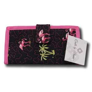  Donna Sharp Quilted Flamingo Quilt Checkbook Cover 81974 