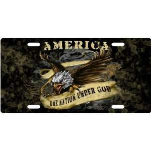 America   One Nation Under God Custom License Plate Novelty Tag from 