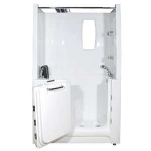 MediTub 2747SENRWSC White 2747 47 x 27 Walk In Shower and Soaking 