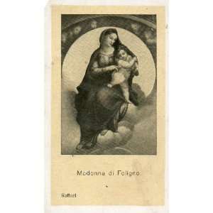   Prayer card Raffael, Madonna di Foligno 