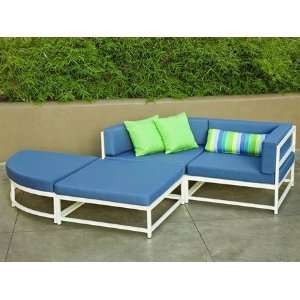   Cabana Club Aluminum Sectional Cushion Patio Lounge Set Patio, Lawn