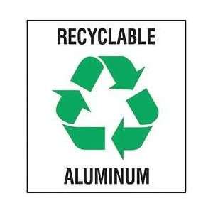 Label,recycle Aluminum,5x5,pk 5   BRADY  Industrial 
