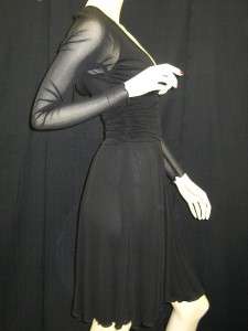 NWT ALESSANDRO DELL ACQUA Black Jersey Dress 14 $1600  