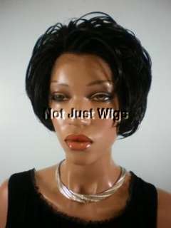 FRENCH LACE FRONT CENTER PART SYNTHETIC WIG WAVY SHORT  