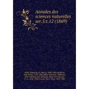  Annales des sciences naturelles. ser.5t.12 (1869) H 
