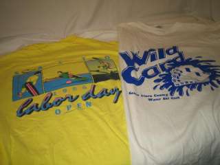 Waterski t shirts   white yellow Men L ski  
