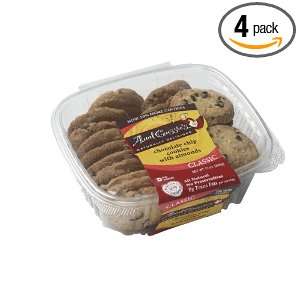 Aunt Gussies Classic Chocolate Chip Cookies, 12 Ounce Tub (Pack of 4 