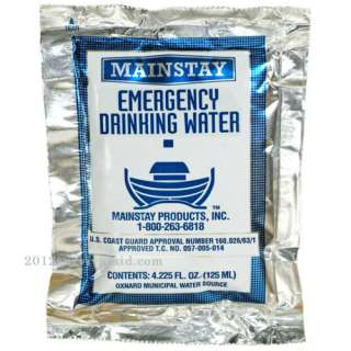 Emergency Drinking Water (30 Packets/Case) 9 lbs 054931437213  