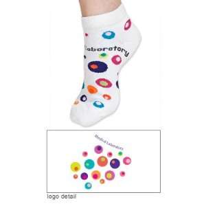  Anklet Socks with Medical Laboratory Decorative Dots 