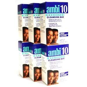  Ambi 10 Medicated Cleansing Bar 3.5 oz (6 Bars) Beauty