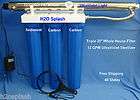 Whole House Water Filter 12 gallon per minute UV Triple Blue 20 