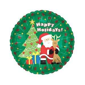 Xmas Happy Holidays Santa & Reindeer 18 Mylar Balloon 