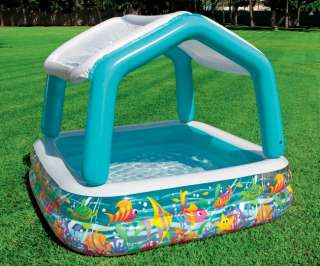 INTEX Sun & Shade Inflatable Kids Swimming Pool with Canopy  