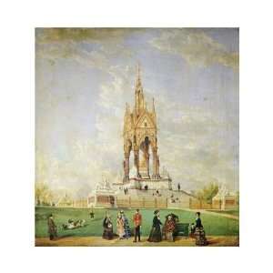 The Albert Memorial, London by Edwin frederick Holt. Size 14.89 inches 