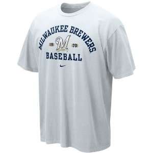   Nike Milwaukee Brewers White Safety Squeeze T shirt