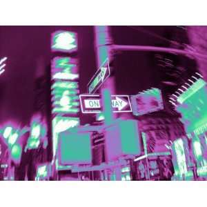  Digital Montage of Street Signs in Times Square in New 