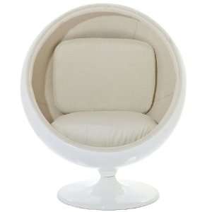  Lexington Modern Eero Aarnio Style Ball Chair, White